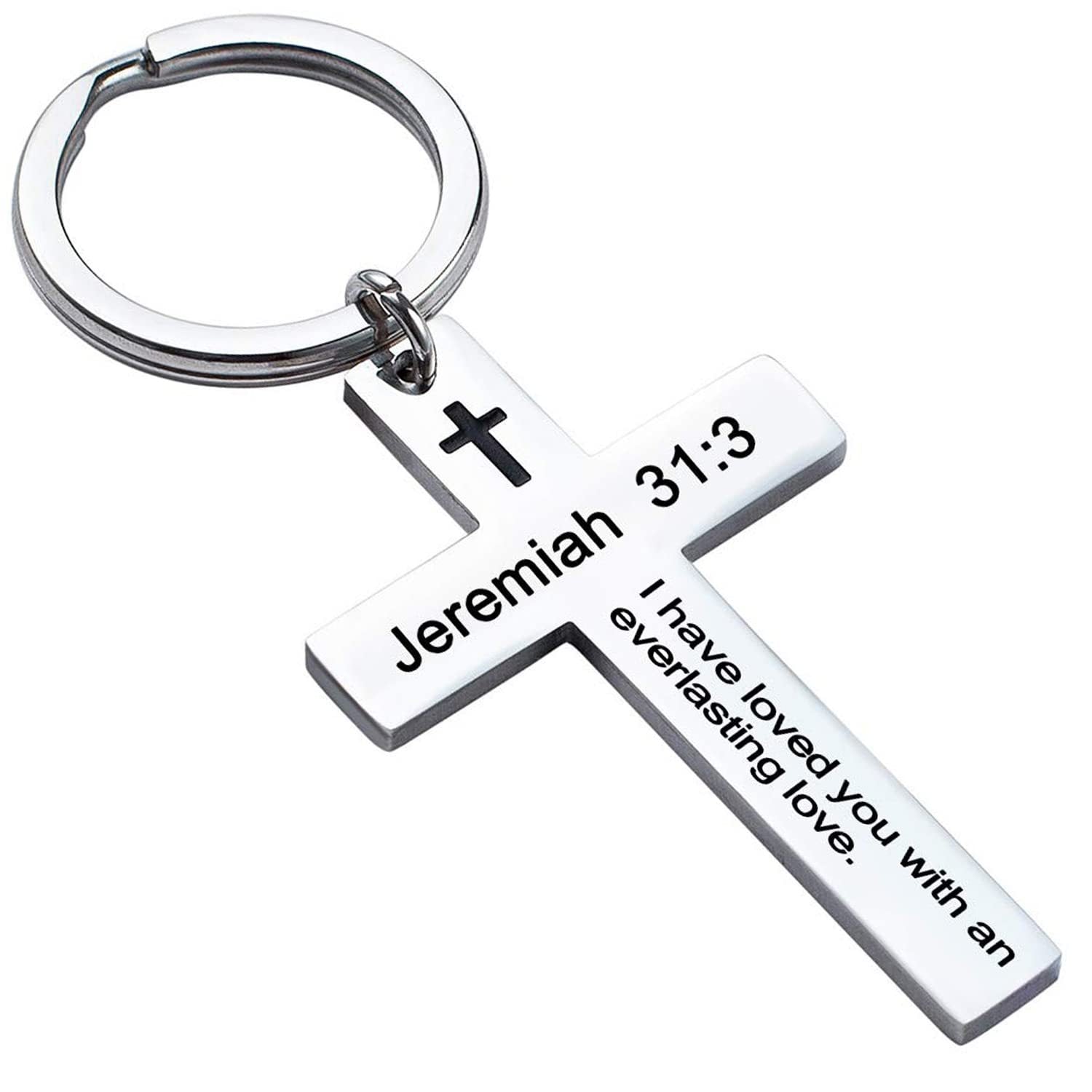 Wholesale Creative stainless steel letter keychain
